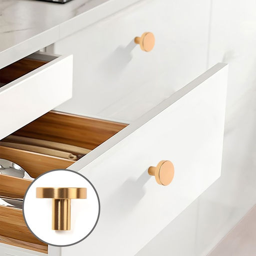 Ручка-кнопка мебельная CAPPIO PK325, d=30 мм, золото, 8 шт. TMP .