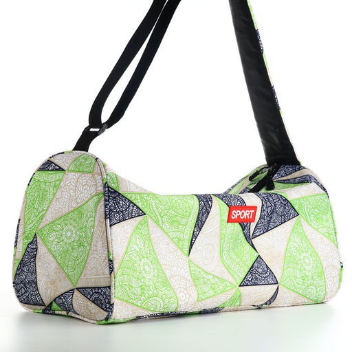 Сумка спортивная на молнии TEXTURA, боковой карман-сетка, регулируемый ремень, средний размер, зелёная