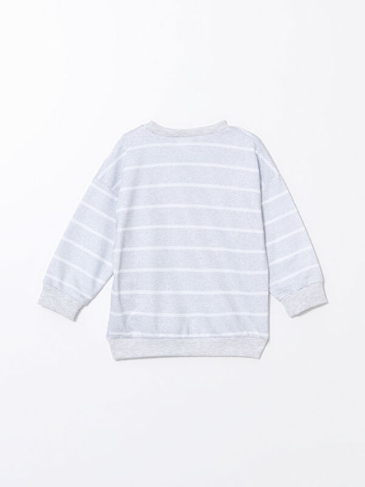 Bisiklet Yaka Uzun Kollu Bask?l? Erkek Bebek Sweatshirt - Waikiki фото 3