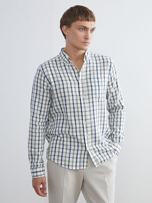 Regular Fit Uzun Kollu Ekose Arm?rl? Erkek G?mlek