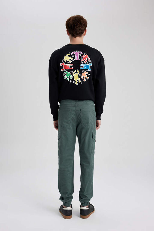 Узкие габардиновые брюки-карго Jogger с карманом-карго - Defacto фото 6