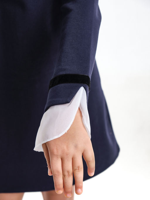 Платье из футера UD 6818 синий - Mini maxi фото 3