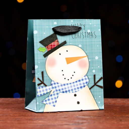 Цена за 12 шт. Пакет ламинированный Снеговик 11,5 х 14,5 х 6 см - Simaland фото 5