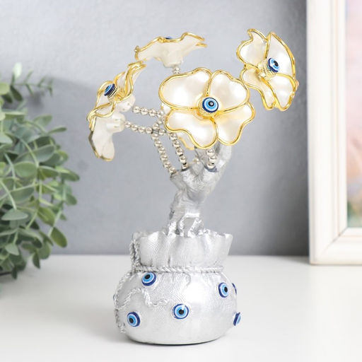 Денежное дерево «Цветущее дерево. Денежный мешок», фигурка от сглаза, 14.5×8.55×22 см