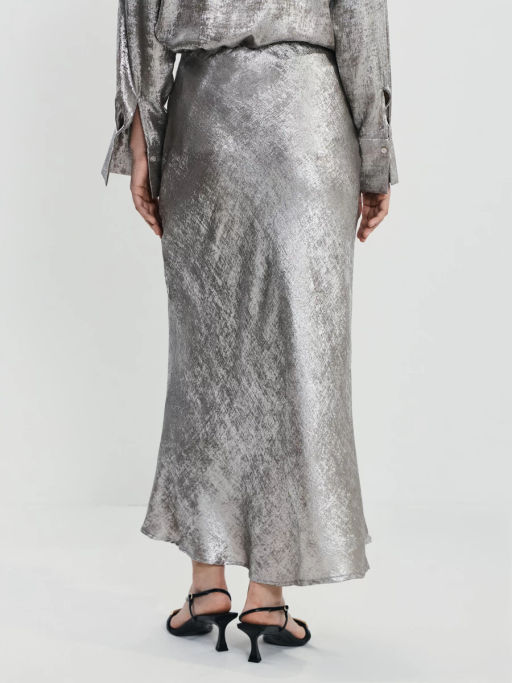 Юбка макси из блестящей ткани / Zarina