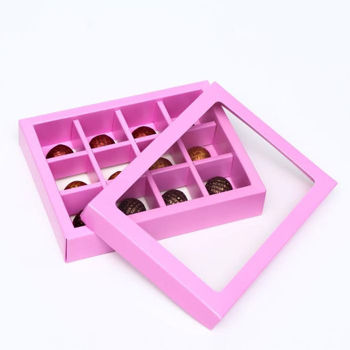 Цена за 5 шт. Коробка для конфет, 12 шт, сиреневая, 19 х 15 х 3,6 см - UPAK LAND фото 2