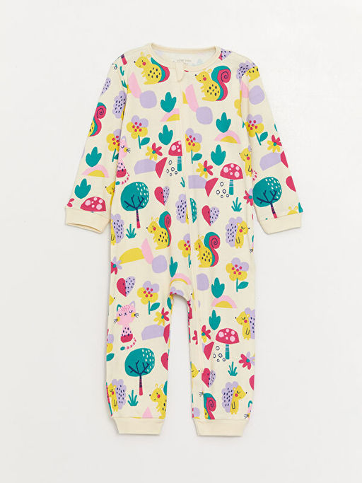 Bisiklet Yaka Bask?l? K?z Bebek Tulum 2li - Waikiki фото 3