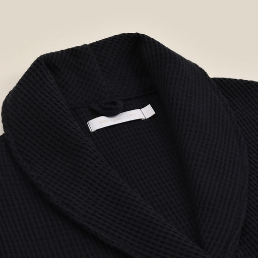 Халат вафельный женский SL HOME: Basic «Дарк Маре», размер XL, хлопок 100%, чёрный