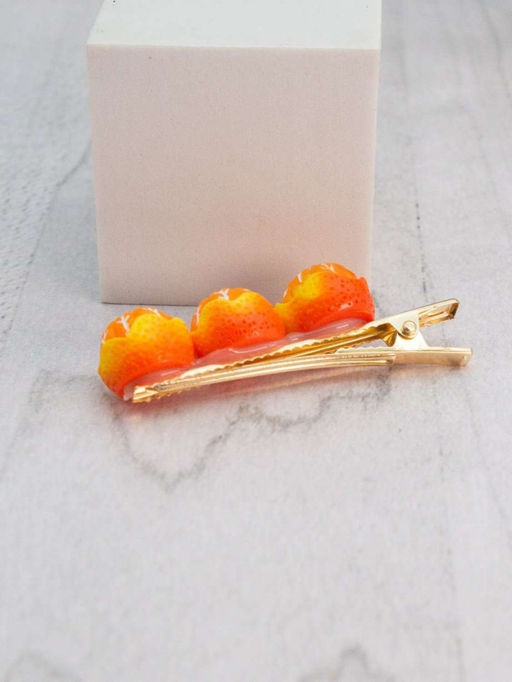 Заколка для волос GIRLY "Juicy orange", orange