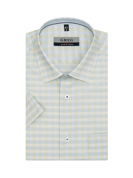 Сорочка мужская короткий рукав GREG 255/207/0222/1p STRETCH  фото 4