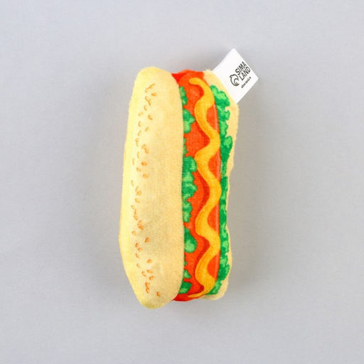 Игрушка для кошек с мятой Хот-дог из текстиля, 9х5,3 см - Пушистое счастье фото 2