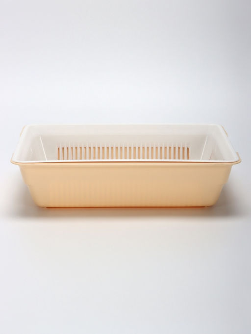 Туалет глубокий с сеткой 36×25×9 см, белый/бежевый