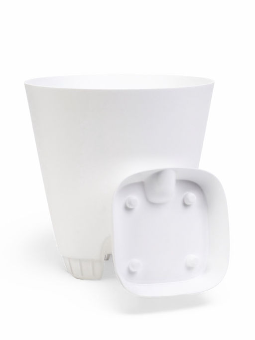 Кашпо с прикорневым поливом 4 л D-19см, H-20см белый "Гранд"