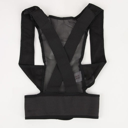 Цена за 2 шт. Массажёр - фиксатор для осанки, на липучках, размер M, чёрный