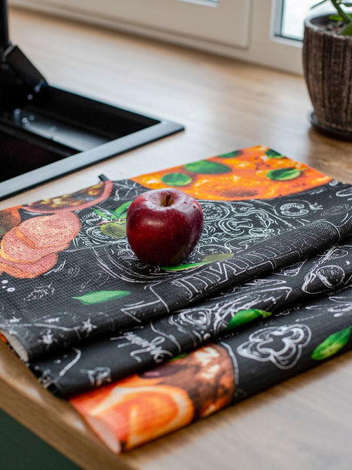 Комплект вафельных полотенец 48*60 см, 3 штуки (Пицца) - Ивановотекстиль фото 11