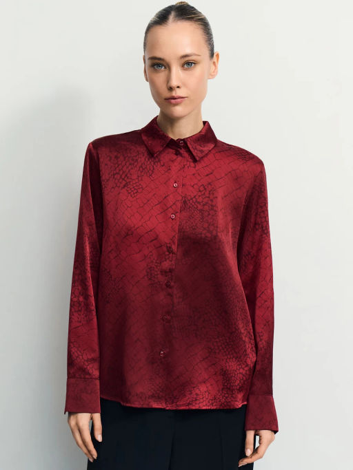 Атласная блузка с принтом / Zarina