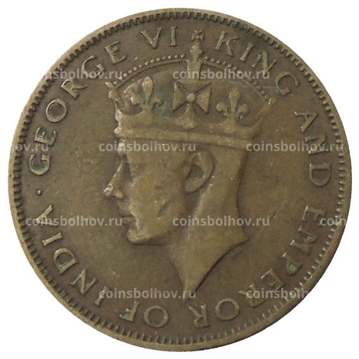 Монета 1 цент 1947 года Британский Гондурас
