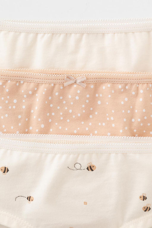 Crockid _ К 1964-3уп/светлый песок,айвори,пчелки трусы для дев