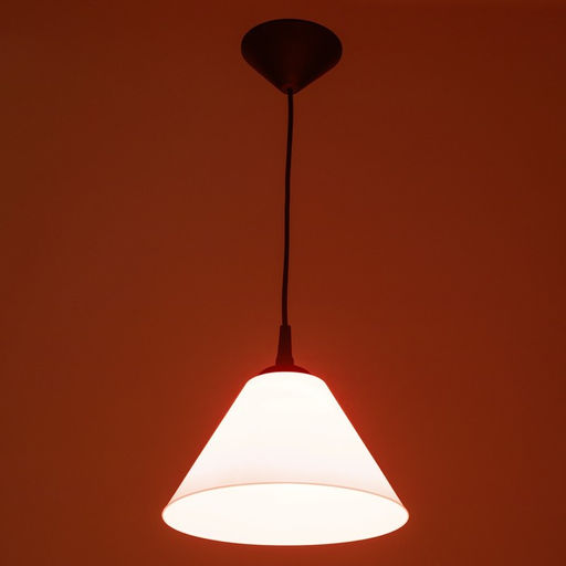 Подвес на потолок BayerLux «Конус», 1×15 Вт, Е27, черный/оранжевый, 25×25×15 см