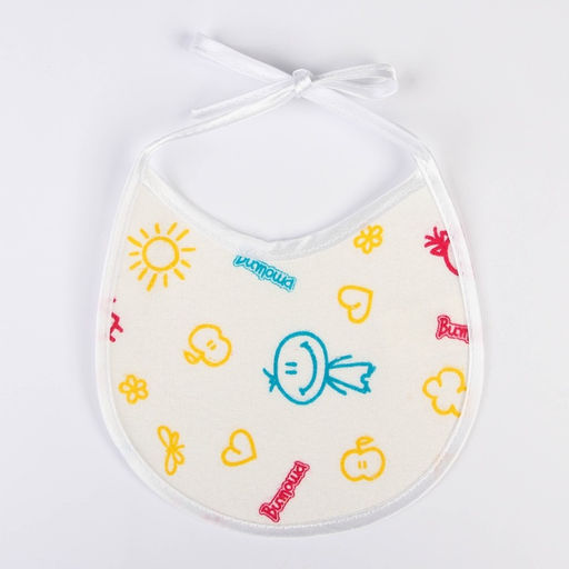 Нагрудник детский 18×18 см., микрофибра с ПВХ покрытием «Витоша», белый