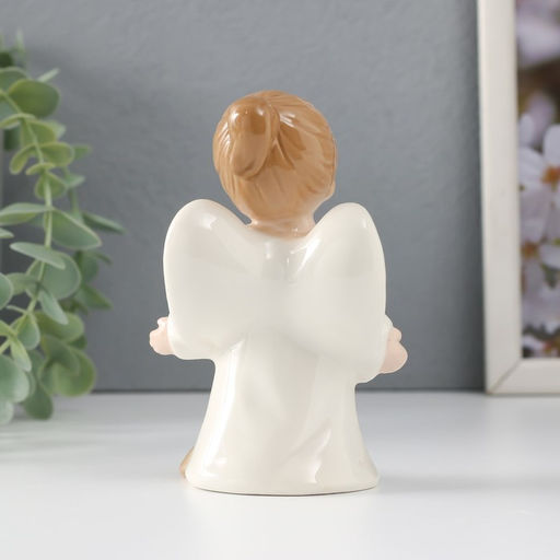 Фигурка керамика Девочка-ангел со спящим котом, 6.5?5.5?11.5 см