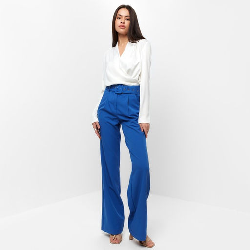 Цена за 4 шт. Брюки женские прямые MIST: Pants, размер 42, синие