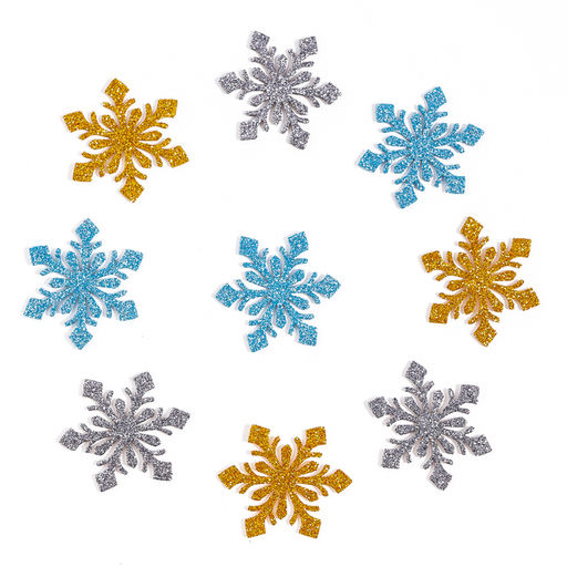 Новогодний декор «Снежинки», набор 9 шт., цвет МИКС