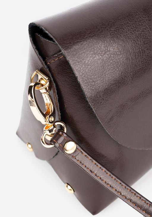 Сумка кроссбоди коричневая 1673 - L-craft фото 6