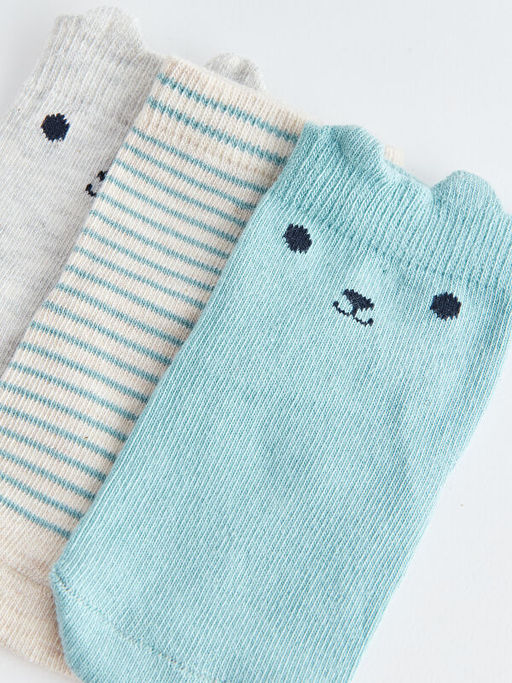 Desenli Erkek Bebek Soket ?orap 3l? - Waikiki фото 3