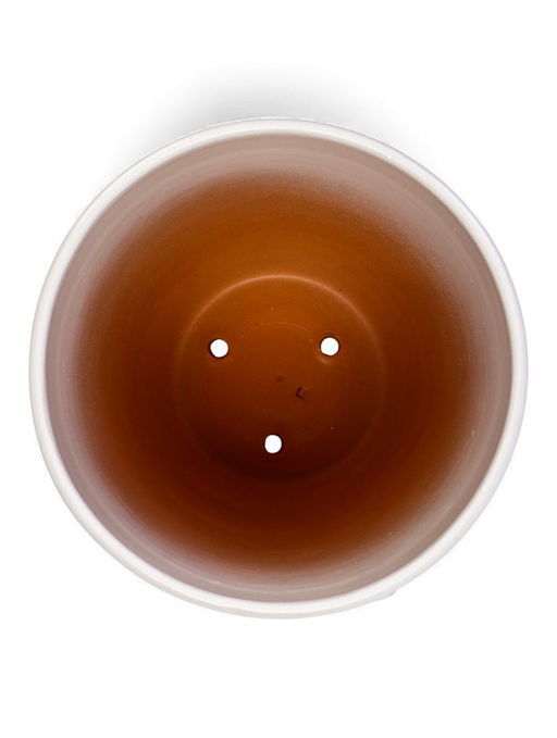 Горшок цветочный с поддоном 5 л, d122/h19,5 см белый керамика, "Голландия" (М)