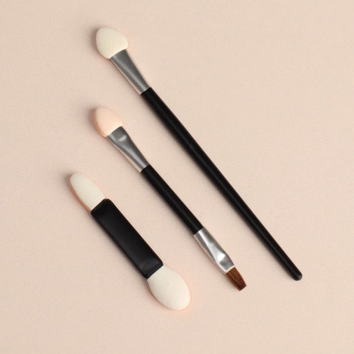 Цена за 5 шт. Набор аппликаторов для теней «Ассорти», 3 шт., чёрный