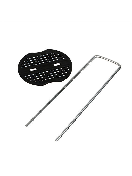 Скоба U-образная, h=15 см, с пластиковым зажимом, набор 10 шт., Greengo