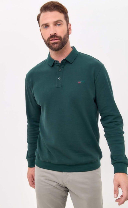 Поло д/р F421-07-7021 green - Fine joyce фото 2