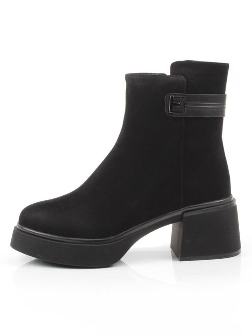 04-M3-5248 BLACK Ботинки зимние женские (натуральная кожа, натуральный мех)