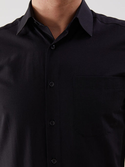 Regular Fit K?sa Kollu Poplin Erkek G?mlek