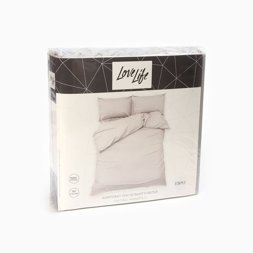 Постельное бельё LoveLife Tufting дуэт Квадрат 143*215см-2шт,230*240см,50*70см-2шт, цвет серый, 110 г/м2  фото 6