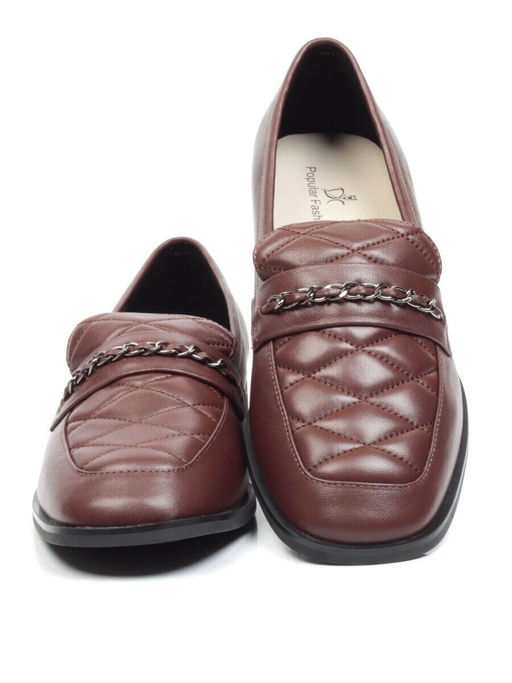 03-2102C-5C BROWN Лоферы женские (натуральная кожа)