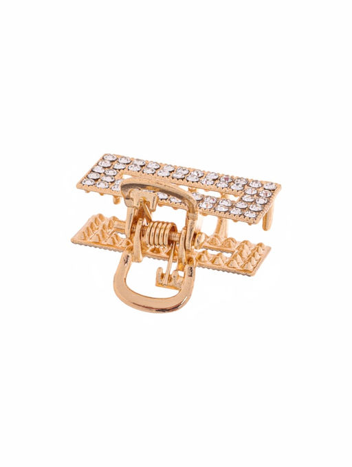 Цена за 6 шт. Крабик для волос «Грейс», прямой, 2.5 см, золотистый