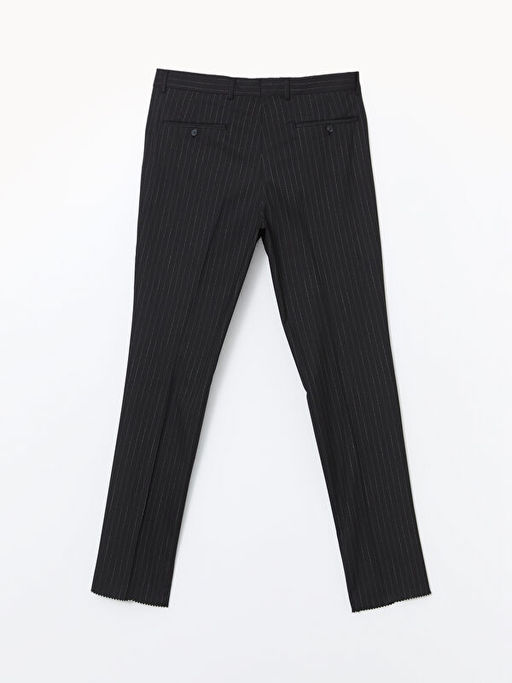 Slim Fit ?izgili Erkek Pantolon