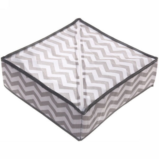 Цена за 2 шт. Кофр - органайзер для хранения вещей "РОНА", цвет пыльно - серый, 7 отделений, 32*32*10см