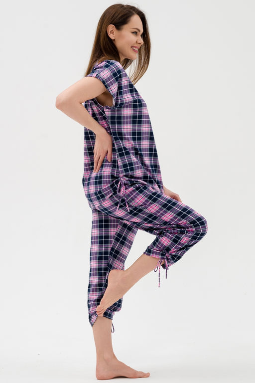 Костюм женский из футболки и брюк из кулирки Крым розовый - Амадэль фото 7