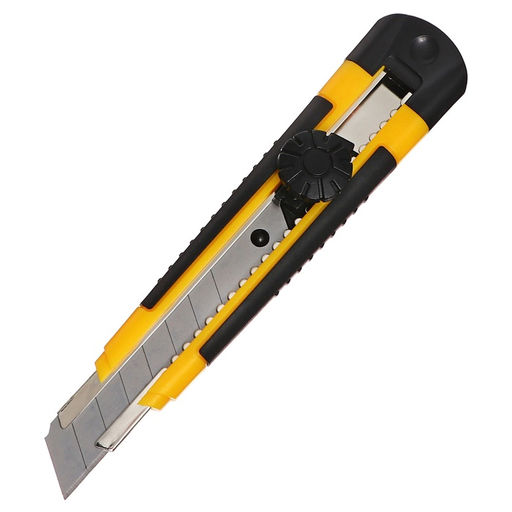 Нож канцелярский 18 мм, Calligrata TOP, пластиковый, фиксатор, 2 штуки лезвий