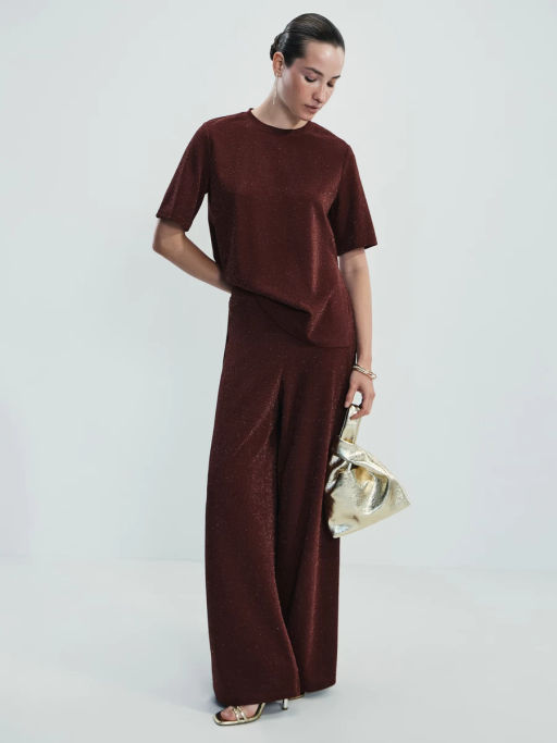 Широкие брюки с люрексом / Zarina