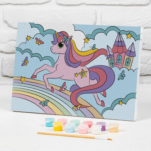 Картина по номерам на подрамнике Единорог на радуге 2030 см - Школа талантов фото 3