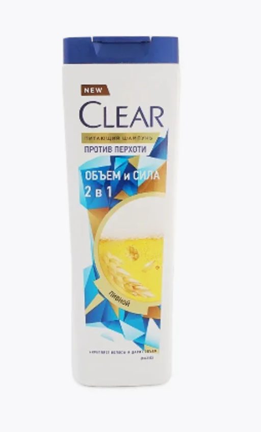 CLEAR шампунь и бальзам 365мл Объем и сила