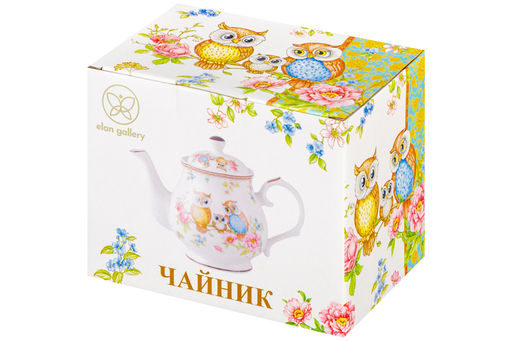 Чайник 380 мл 17*10*12 см Совушки NEW BONE CHINA - Elan gallery фото 10