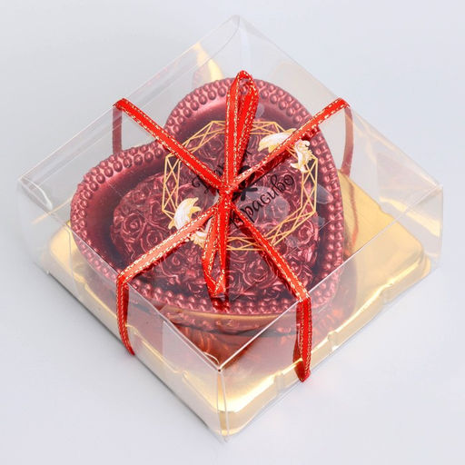 Свеча декоративная «Сердце», 9×4.5 см, рубин