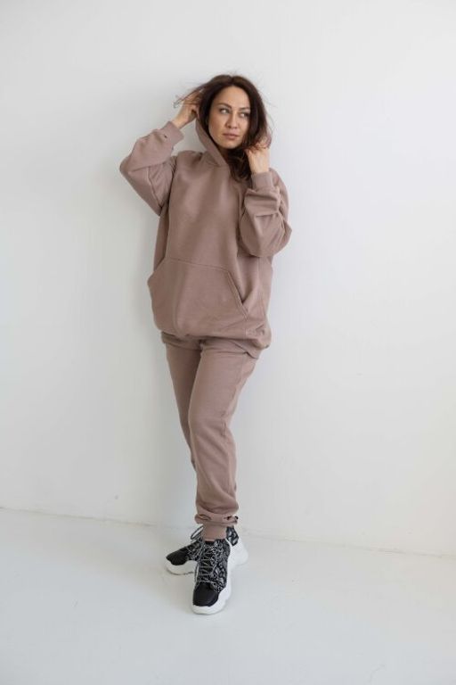 Футер 3х нитка КАЧЕСТВО ПЕНЬЕ костюм женский с брюками палаццо - Knitka wear фото 2