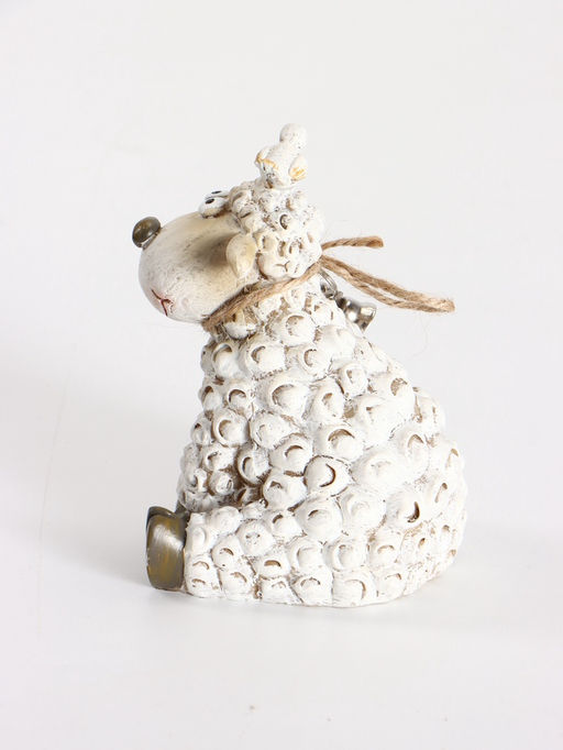 Фигурка «Бараш с птичкой на голове», 9×7.5×9 см
