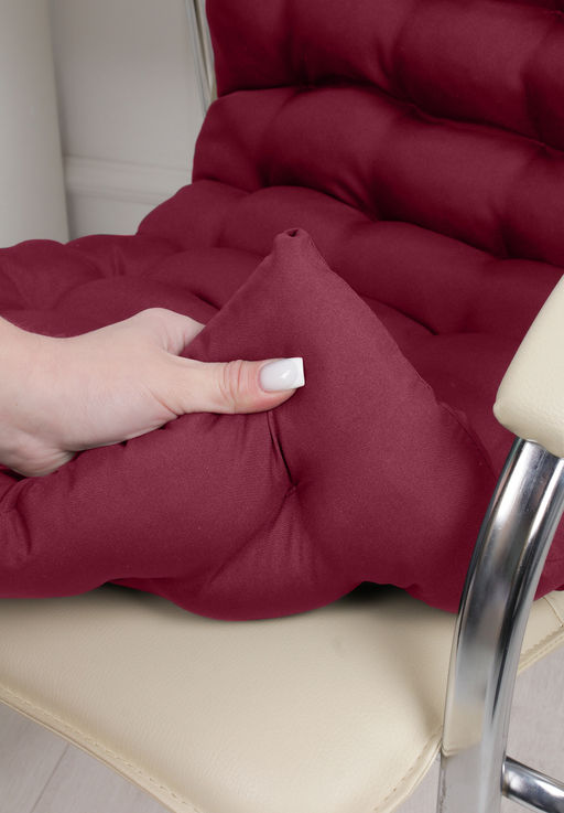 Подушка на стул со спинкой матрас подушка для кресла, 85х42х5 см на резинке и с завязками - Bio-line фото 38